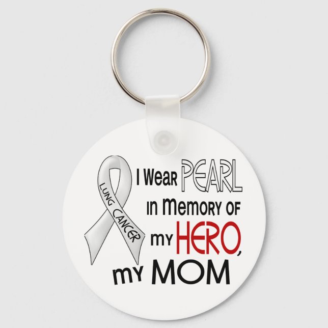 Porte-clés Perle en souvenir de ma mère cancer du poumon (Recto)