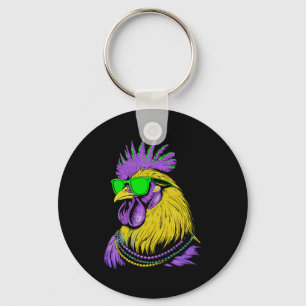 Porte-clés Perles de poulet mardi gras carnaval agriculture a