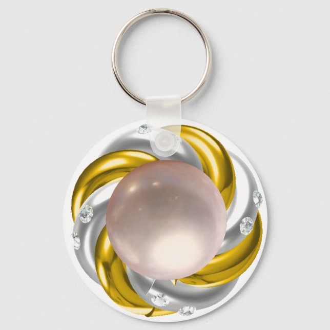 PORTE-CLÉS PERLES ET DIAMANTS (Recto)