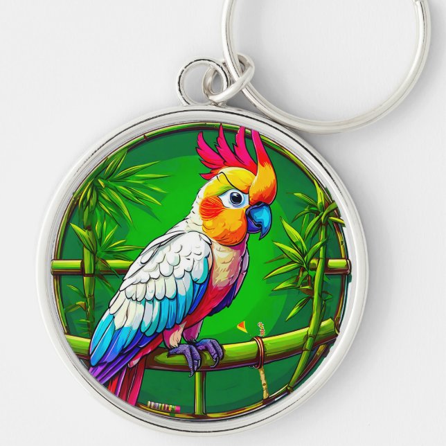 Porte-clés Perroquet coloré (Devant)