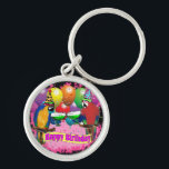 Porte-clés perroquets d'anniversaire<br><div class="desc">Produits mignons d'anniversaire pour perroquet</div>