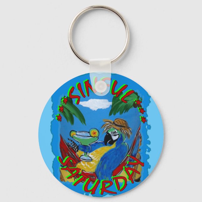 Porte-clés Perroquets de fête (Recto)