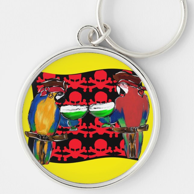 PORTE-CLÉS PERROQUETS DE PIRATES (Devant)
