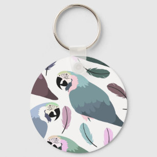 Porte-clés Perroquets Modernes Motif Tropical