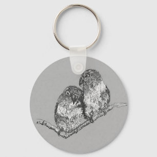 Porte-clés Perruches porte-clés, art d'oiseau