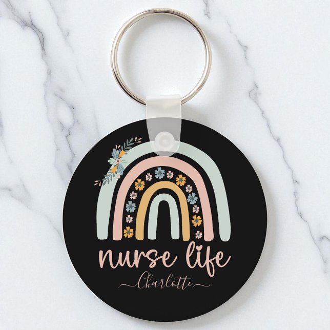 Porte-clés Personalisé Cute Nurse Life Avec Nom Pour Infirmiè (Créateur téléchargé)