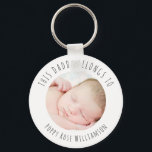 Porte-clés Personalised Photo This Daddy Belongs To<br><div class="desc">Personalised This Daddy Belongs To Father's Day Key Ring. This can be personalised with the inclusion of a photo of your choice and with the name of your child.</div>