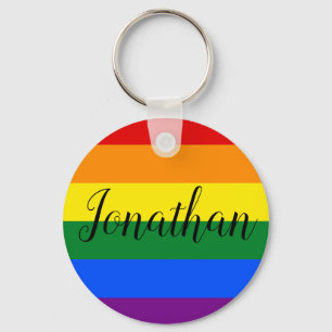 Porte-clés Personalised Rainbow Keyring