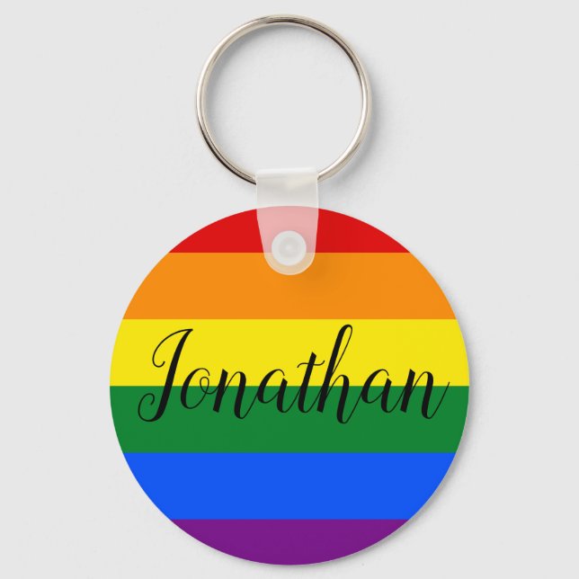 Porte-clés Personalised Rainbow Keyring (Recto)