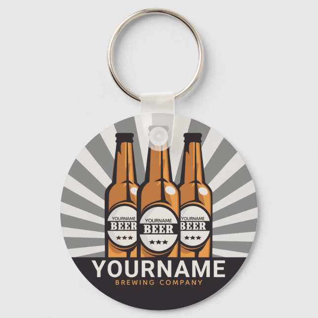 Porte-clés Personalized Beer Bottle Craft Brewing Company  (Recto)