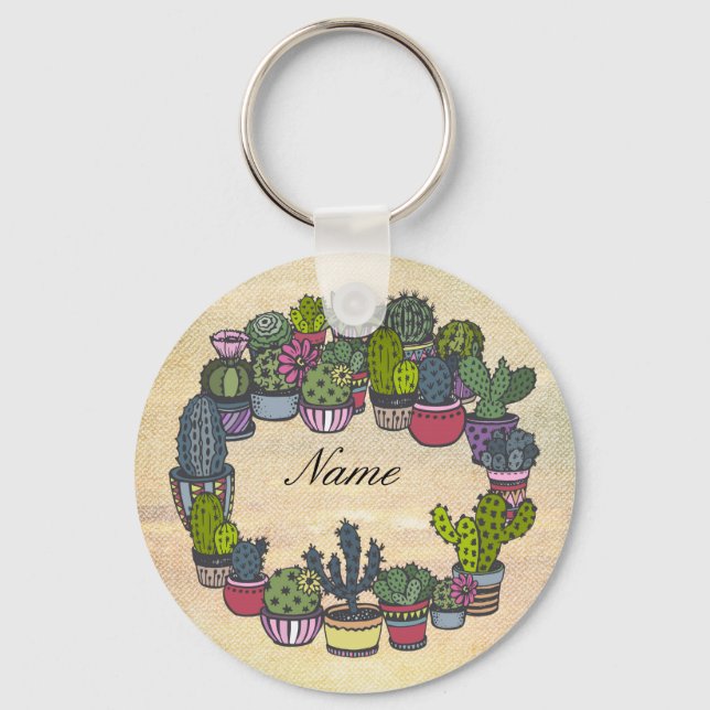 Porte-clés Personalized Cactus Wreath (Recto)