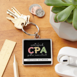 Porte-clés Personalized CPA Certified Public Accountant Gifts