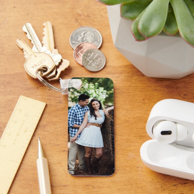 Porte-clés Personalized Create Your Own Photo Keychain Gift (Bureau)
