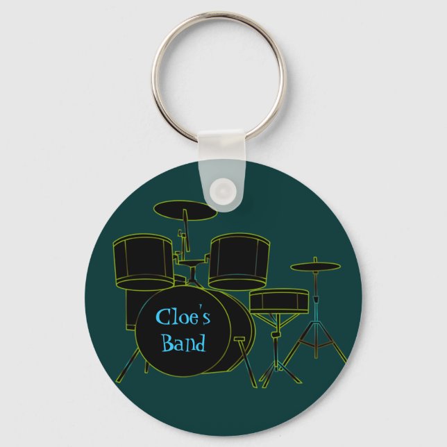 Porte-clés Personalized Drumset Keychain (Recto)