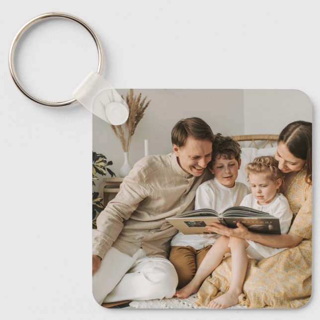Porte-clés Personalized Family Double Sided Two Photo  (Recto)