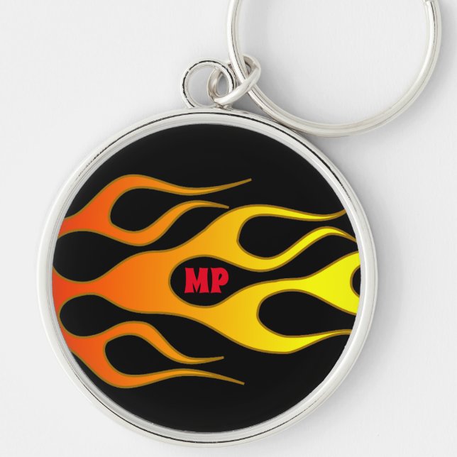 Porte-clés Personalized Fire Flame Keychain (Devant)
