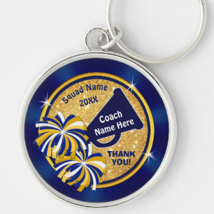 Porte-clés Personalized Gifts for a Cheer COACH, Blue, Gold