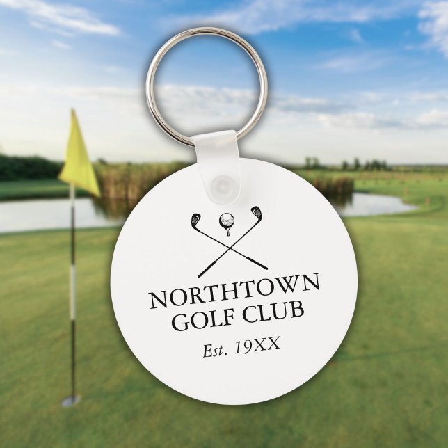 Porte-clés Personalized Golf Club Name Classic (Personalized Golf Club Name Classic Keychain)