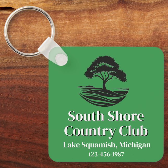 Porte-clés Personalized Golf Course Keychain w Contact Info (Recto)