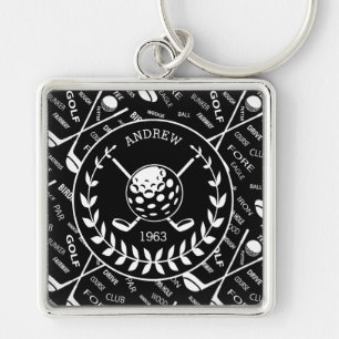 Porte-clés Personalized golfer stylish golf logo