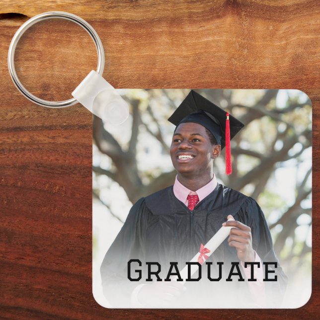 Porte-clés Personalized Graduation Photo Keepsake Memory Gift (Recto)