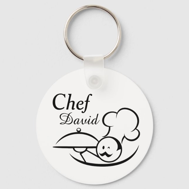 Porte-clés Personalized Illustrated Chef (Recto)