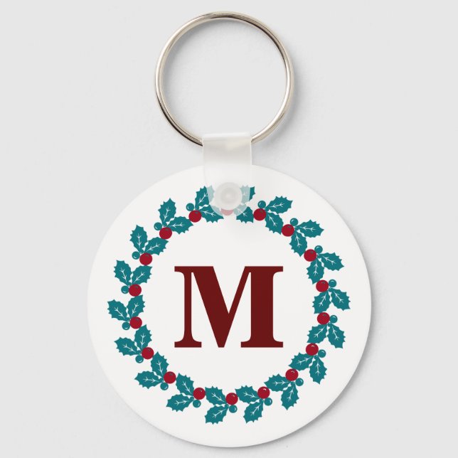 Porte-clés Personalized Initial Scandinavian Monogram (Recto)