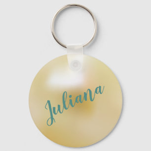 Porte-clés Personalized Ivory White Pearl