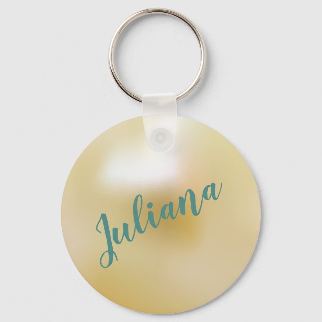 Porte-clés Personalized Ivory White Pearl (Recto)