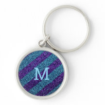 Personalized monogram glitter purple &blue