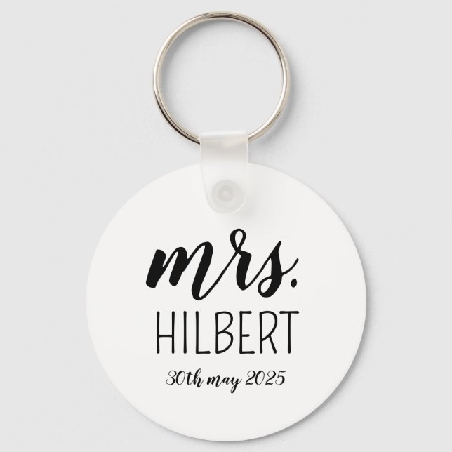 Porte-clés Personalized Mr and Mrs weeding party– Custom Wedd (Recto)