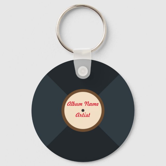 Porte-clés Personalized music vinyl record (Recto)