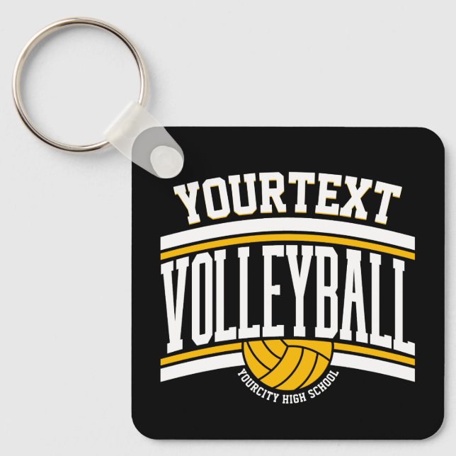 Porte-clés Personalized NAME Volleyball Player School Team  (Recto)
