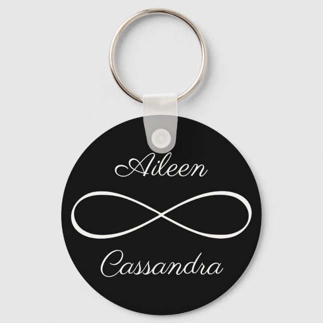 Porte-clés Personalized Names Simple Infinity Symbol Friends (Recto)