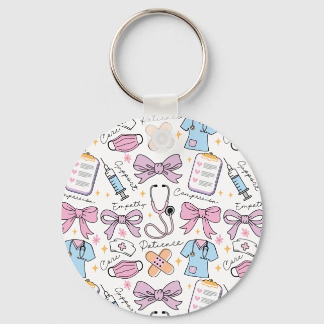 Porte-clés Personalized Nurse Keychain | Custom Nurse Name (Recto)