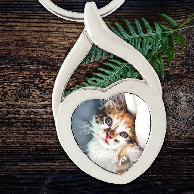 Porte-clés Personalized Pet Photo Dog Cat Lover Keepsake (Créateur téléchargé)