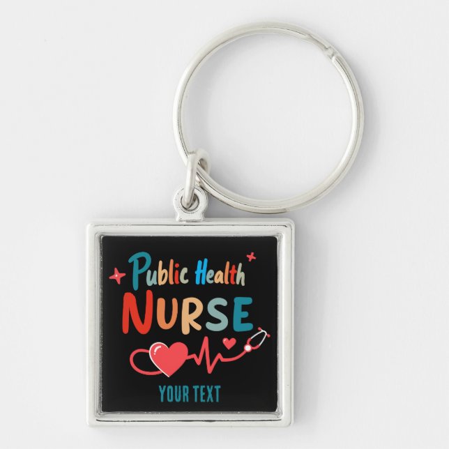 Porte-clés Personalized Public health nurse RN gifts (Devant)