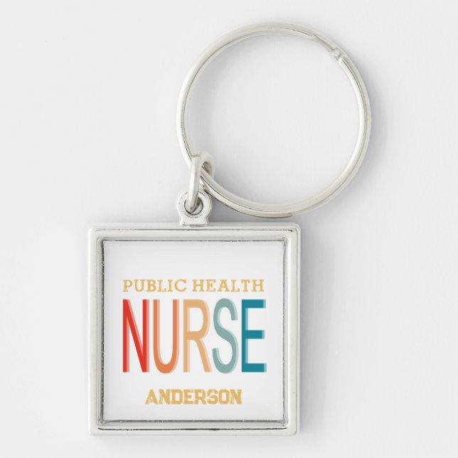 Porte-clés Personalized Public health nurse RN gifts (Devant)