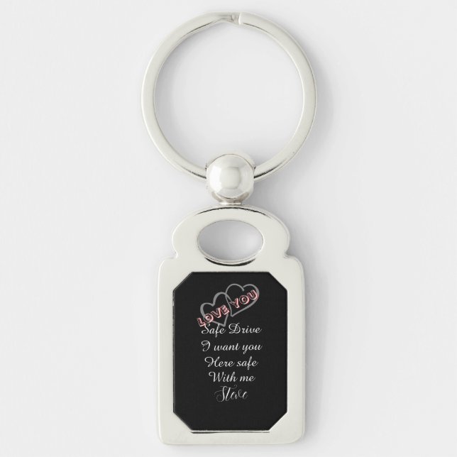 Porte-clés Personalized safe drive boyfriend Valentine's day  (Devant)
