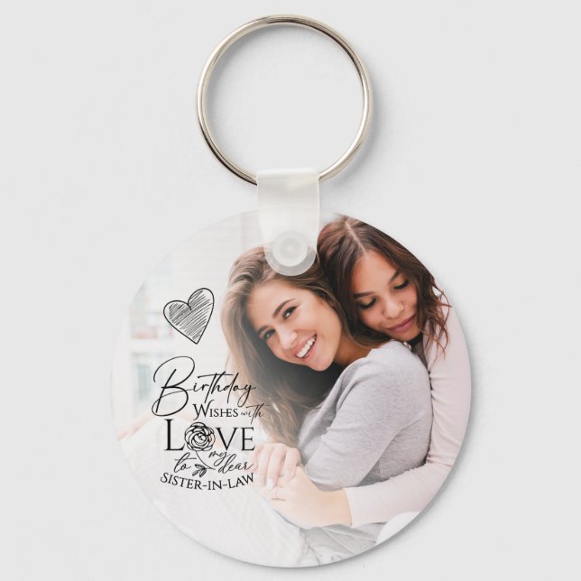 Porte-clés Personalized Sister-in-law Gifts (Recto)