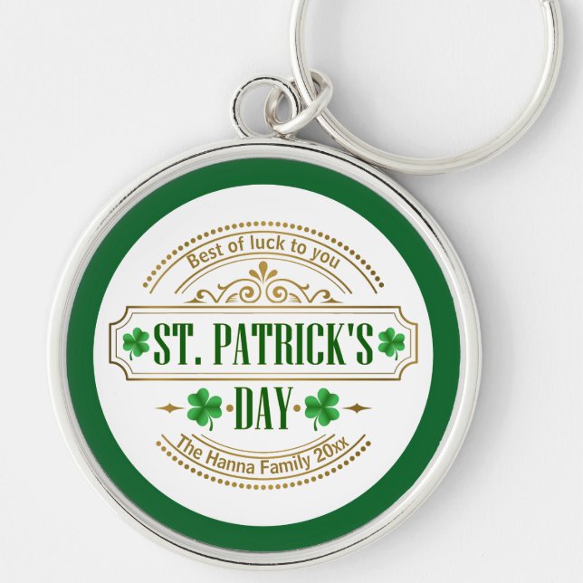 Porte-clés Personalized St. Patrick's Day I Luck of the Irish (Devant)