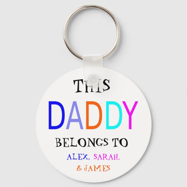 Porte-clés Personalized This Daddy Belongs To, Funny (Recto)
