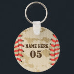 Porte-clés Personalized Vintage Baseball Name Number Retro<br><div class="desc">Personalized vintage baseball name number retro design  can be good for you if you love Baseball. Or it could be a great gift for those who loves baseball.</div>