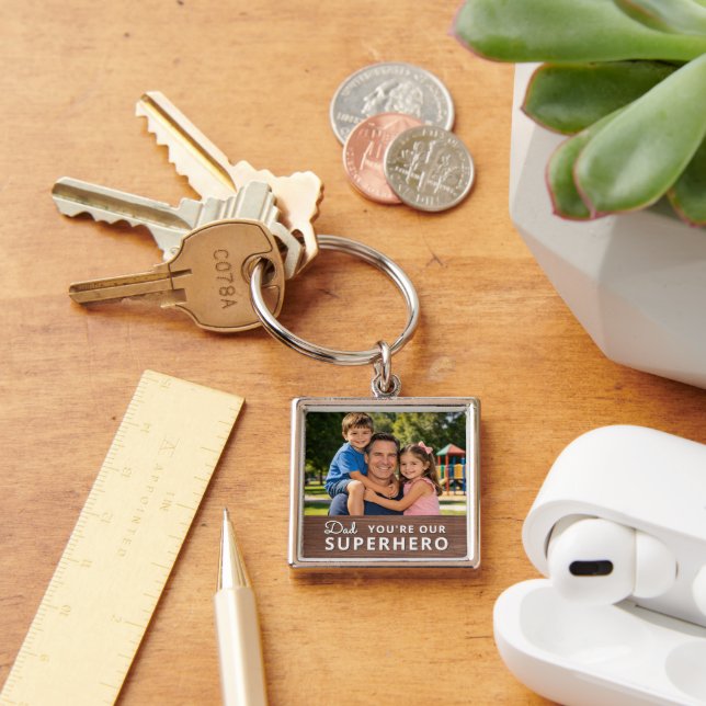 Porte-clés Personalized with Photo and Text (Bureau)