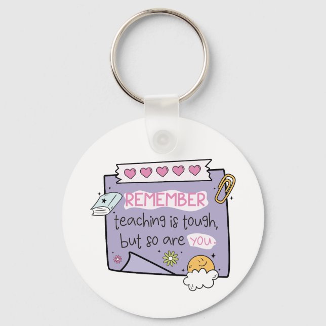 Porte-clés Personlised Teacher Keyring – Teaching Is Tough... (Recto)
