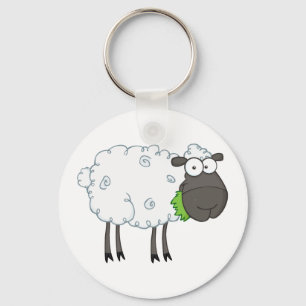 Porte-clés Personnage de dessin animé de moutons noirs