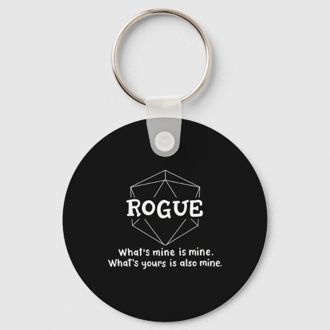 Porte-clés Personnage Drôle de Rogue Blague Jeux de Rôle Rpg  (Recto)