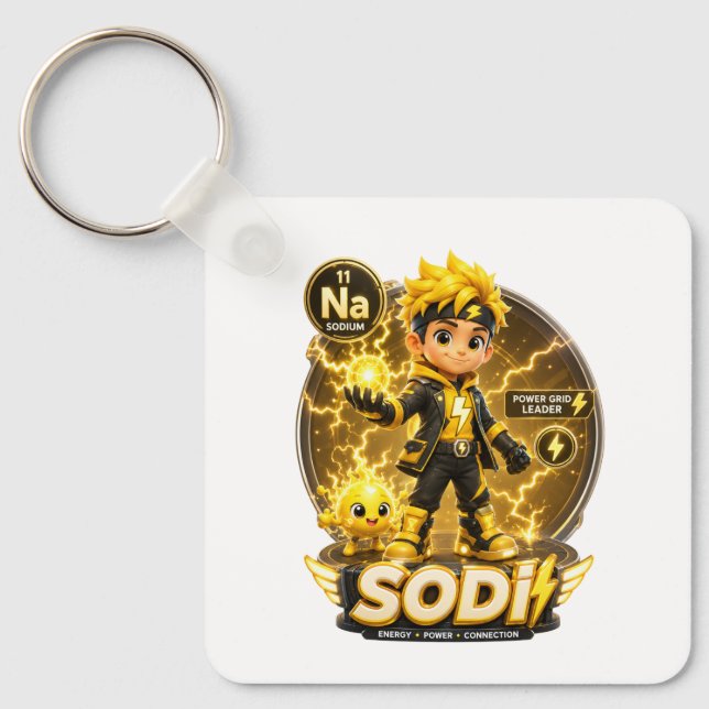 Porte-clés Personnage Sodium ATOMIVRA  (Recto)