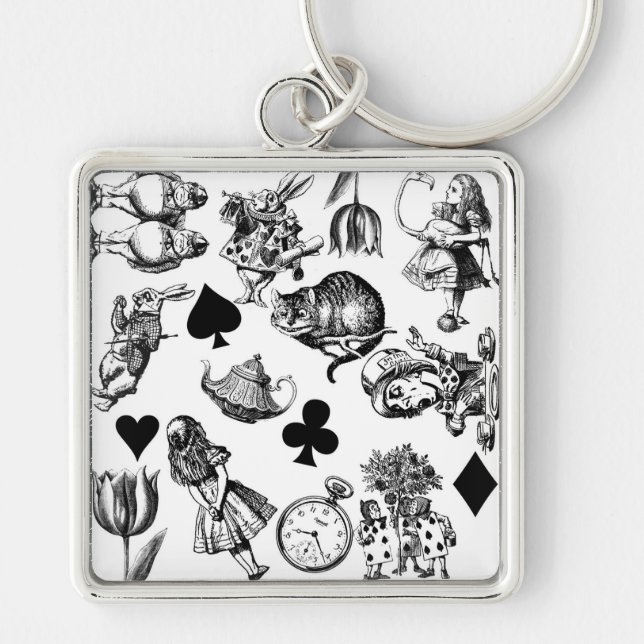 Porte-clés Personnages classiques d'Alice dans les aventures  (Devant)