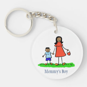 Porte-clés Personnages d'art de la famille du garçon de maman